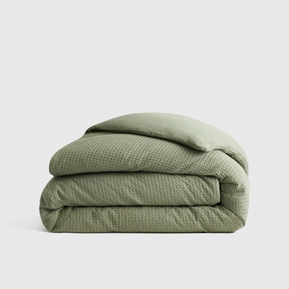 Quince Organic Luxe Honeycomb Duvet Cover